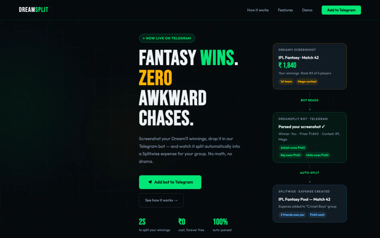 DreamSplit website