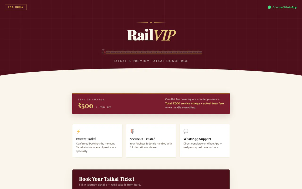 Tatkal website