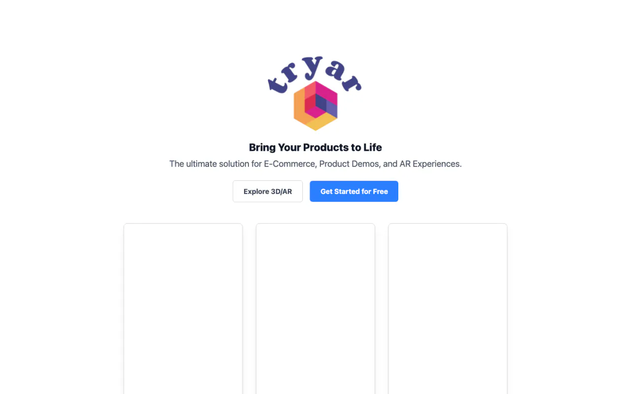 TryAR website